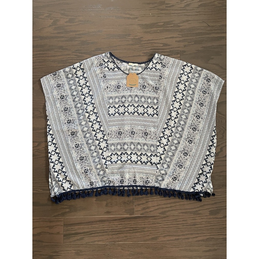 NWT Kori America Shirt Womens Medium/Large PatternShort Sleeve Relaxed Oversized